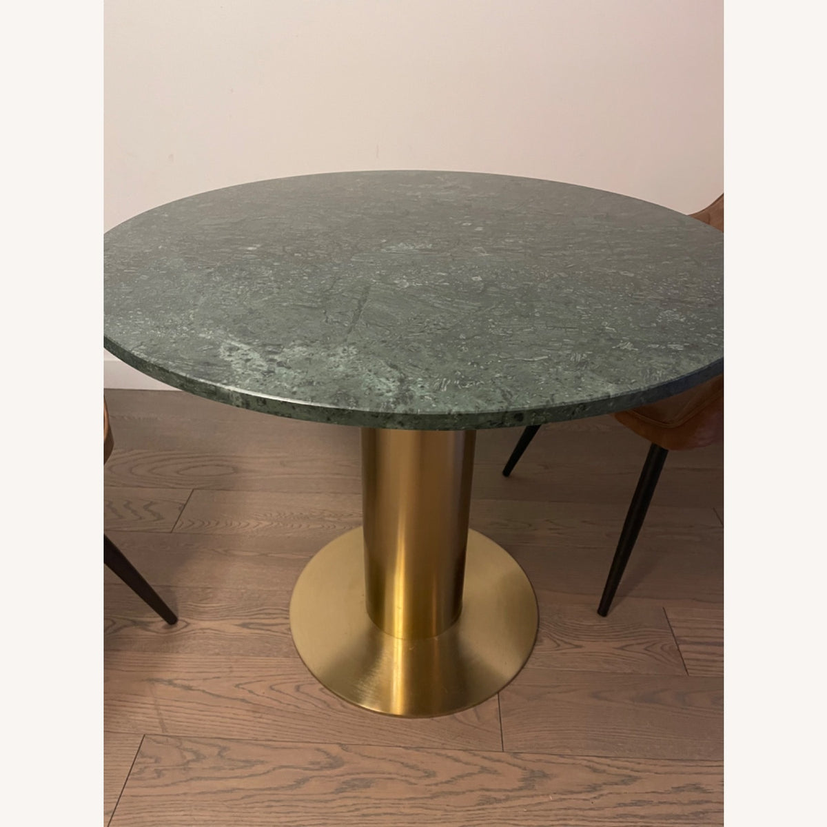 Tube High Table - 900mm - Verde/Brass