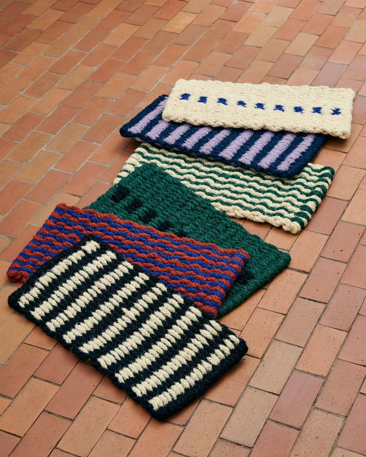 Coco Door Mat - Wave | Brown & Navy