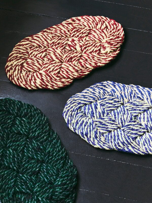 Coco Door Mat - Swirl | Bordeaux & Off-White