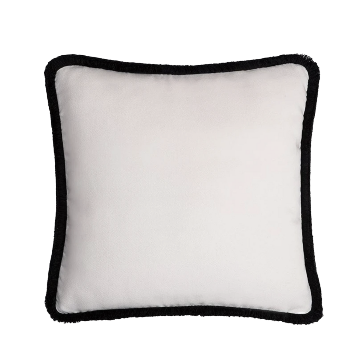 Happy Pillow - Dirty White / Black- 60x60cm