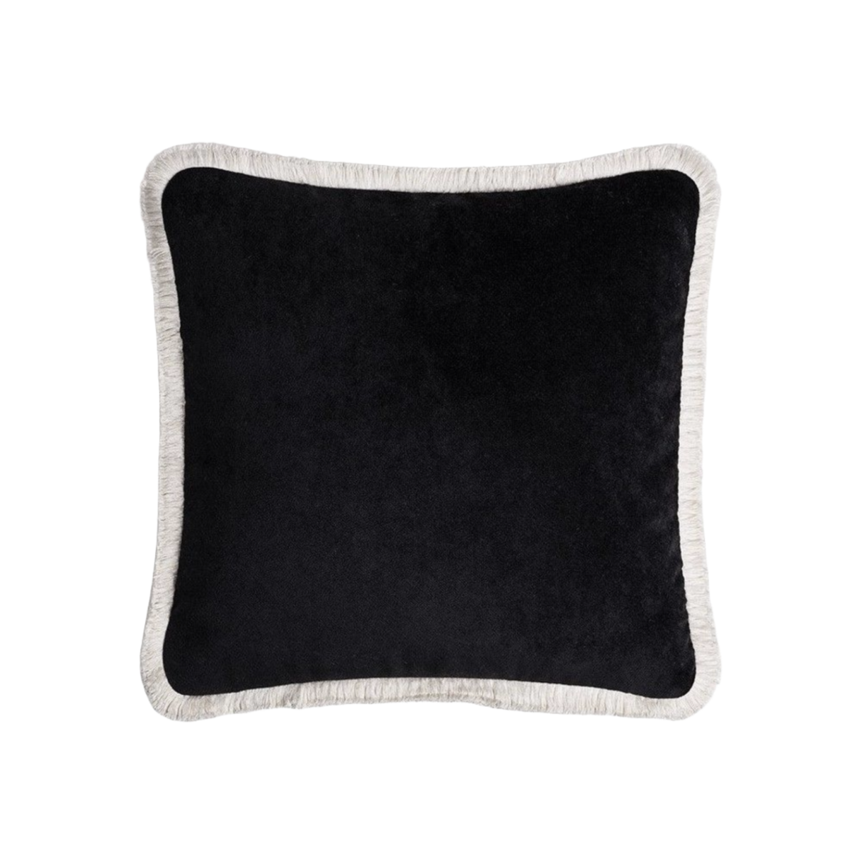 Happy Pillow - Black / White - 60x60cm