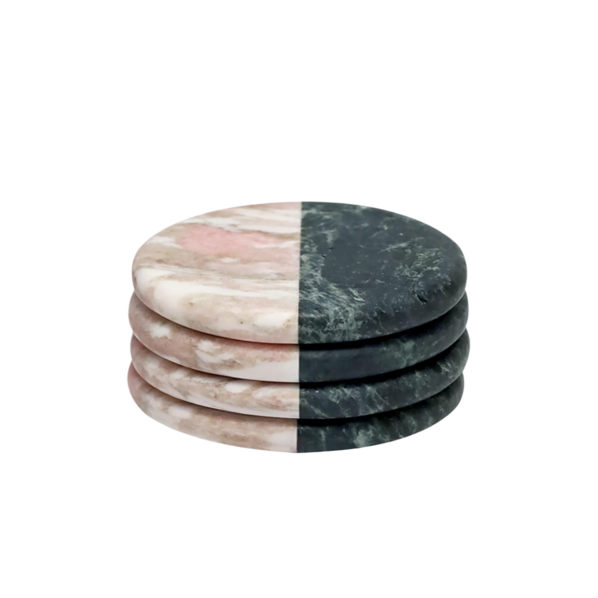 Polar Coasters - Verde &amp; Rose Marble