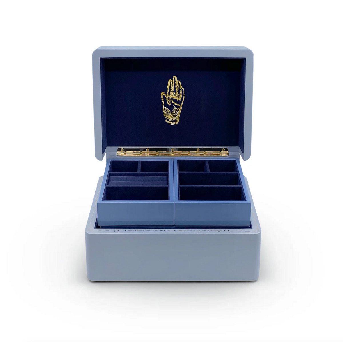 Mini Trunk Jewellery Box - Evening Blue