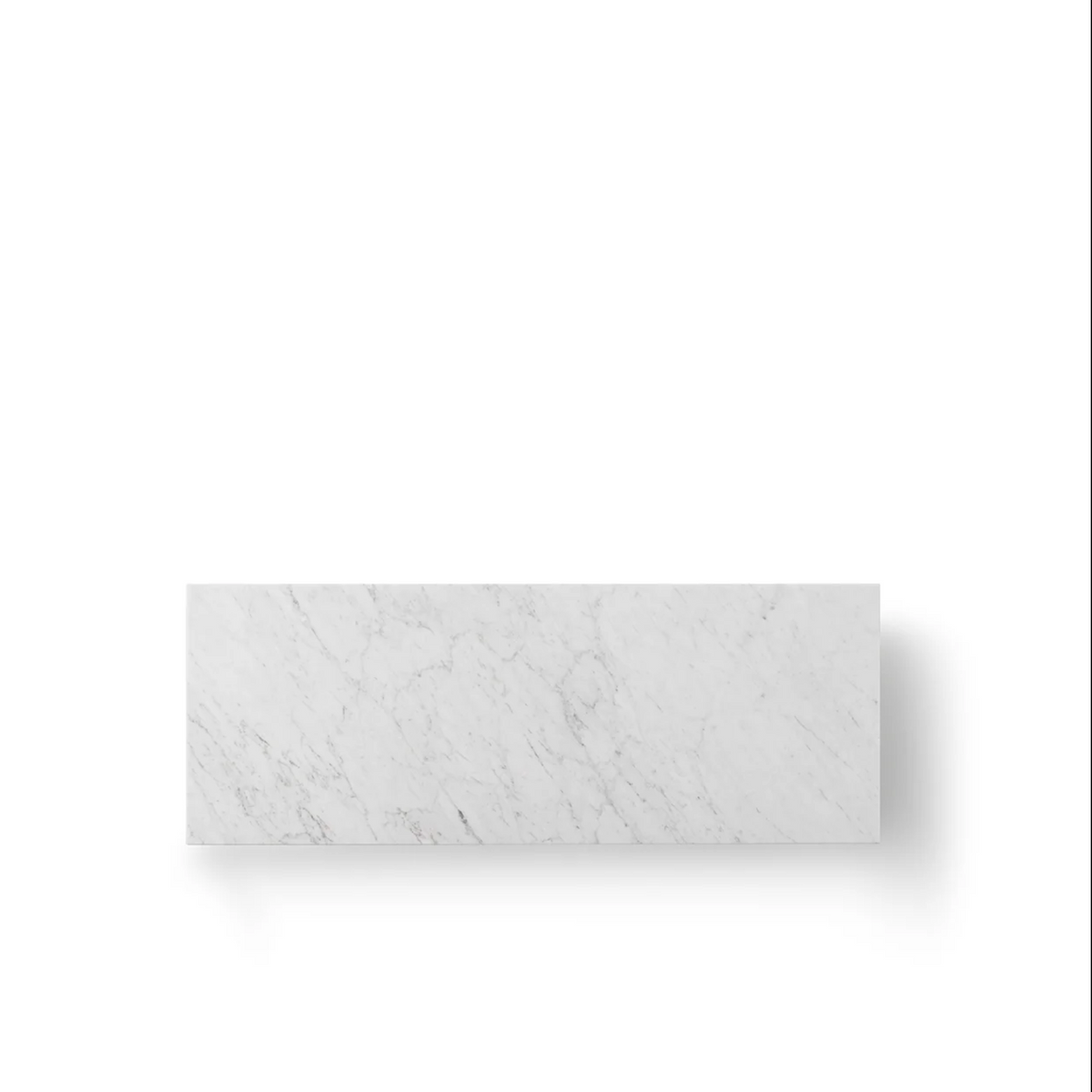 Plinth Bridge Table - White Marble Carrara