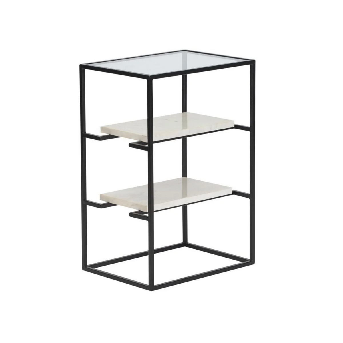 Mahi Side Table - Marble &amp; Glass