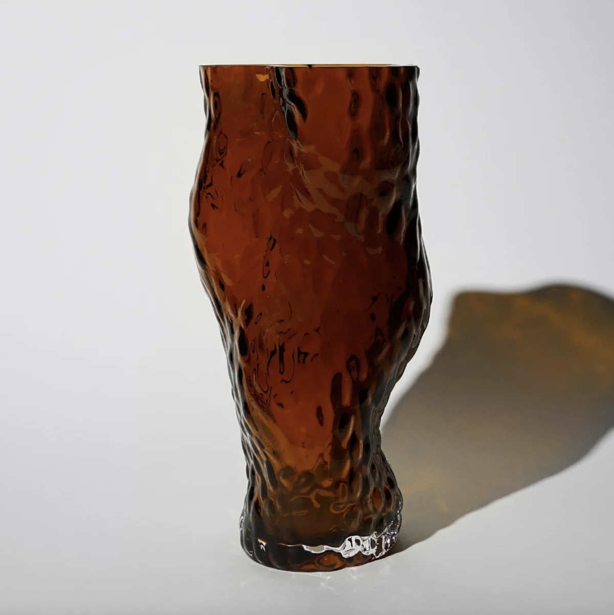 Ostrea Rock Glass Vase - Rust