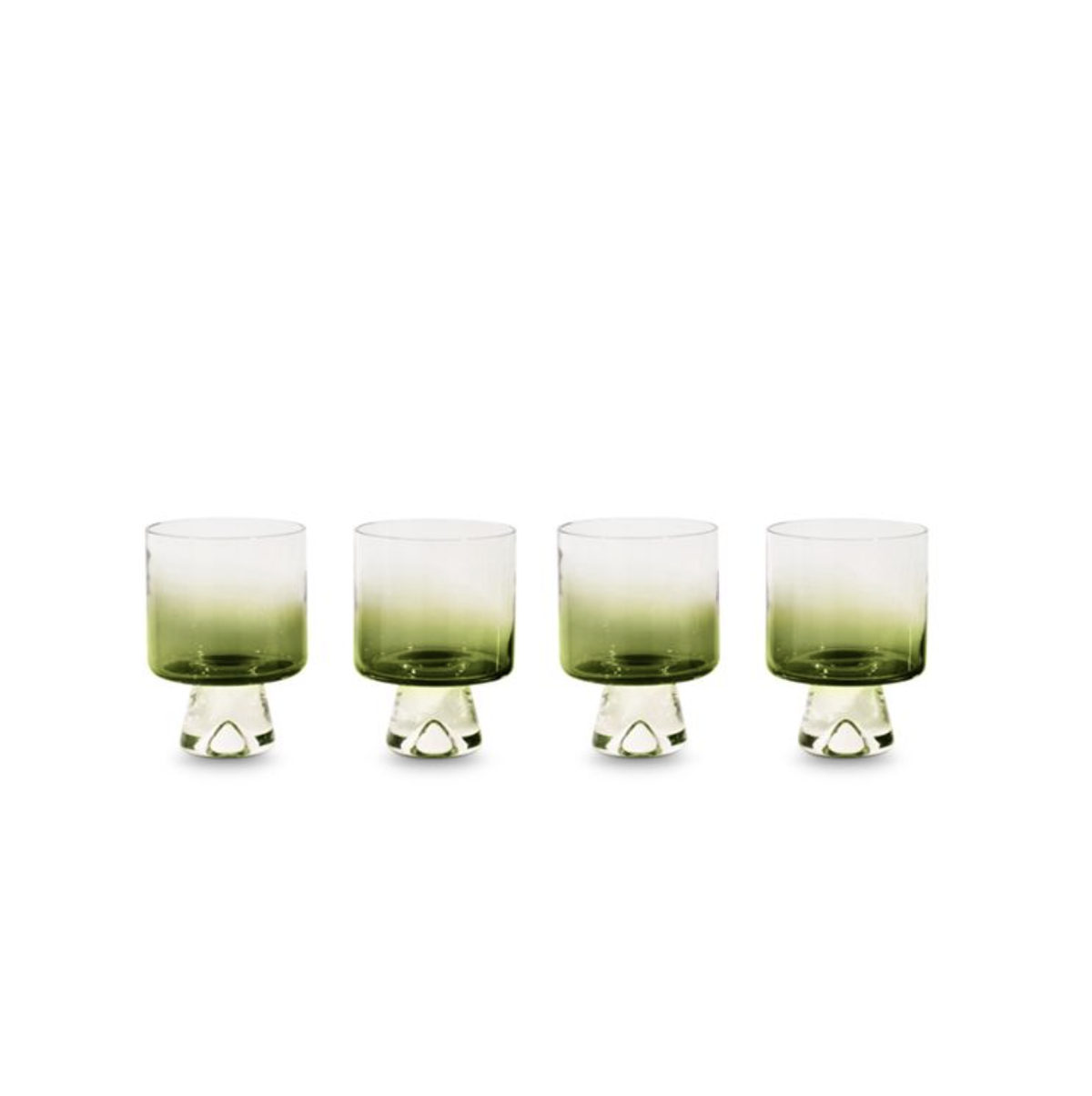 Tank Gift Set | Low Ball Glasses x4 - Green