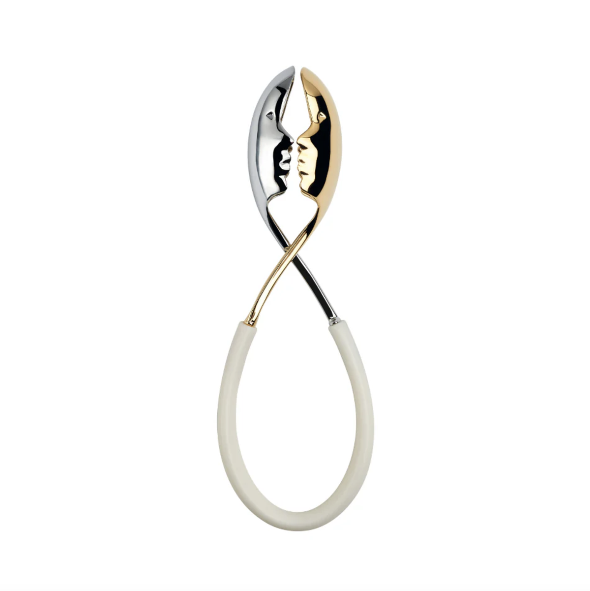 Kiss Salad Tongs - Chrome/Gold