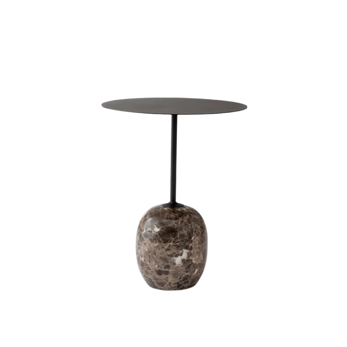 Lato Side Table (LN8) - Warm Black &amp; Emparador Marble