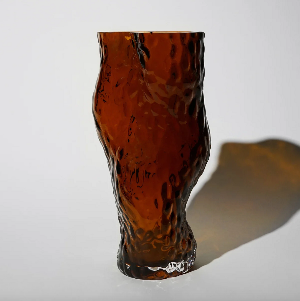 Ostrea Rock Glass Vase - Rust