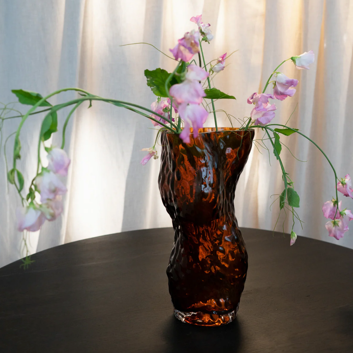 Ostrea Rock Glass Vase - Rust