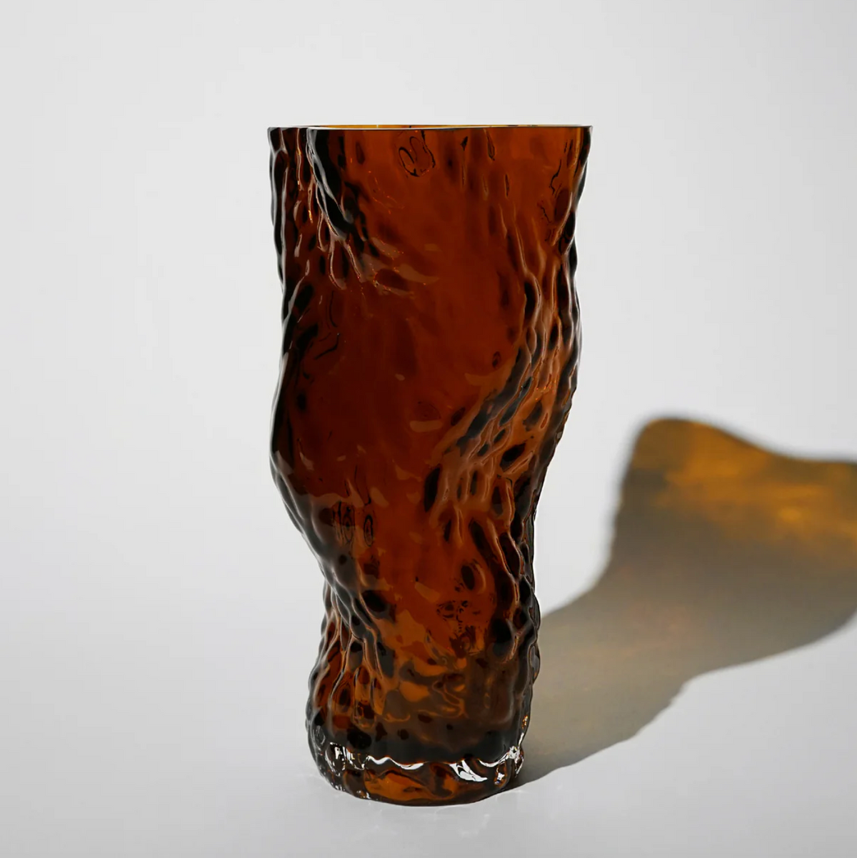 Ostrea Rock Glass Vase - Rust