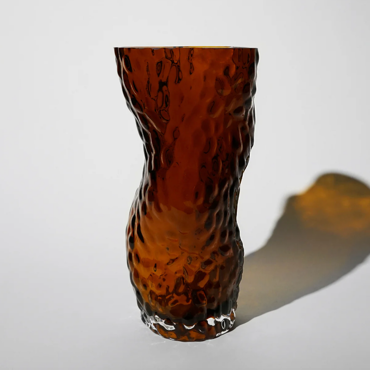 Ostrea Rock Glass Vase - Rust