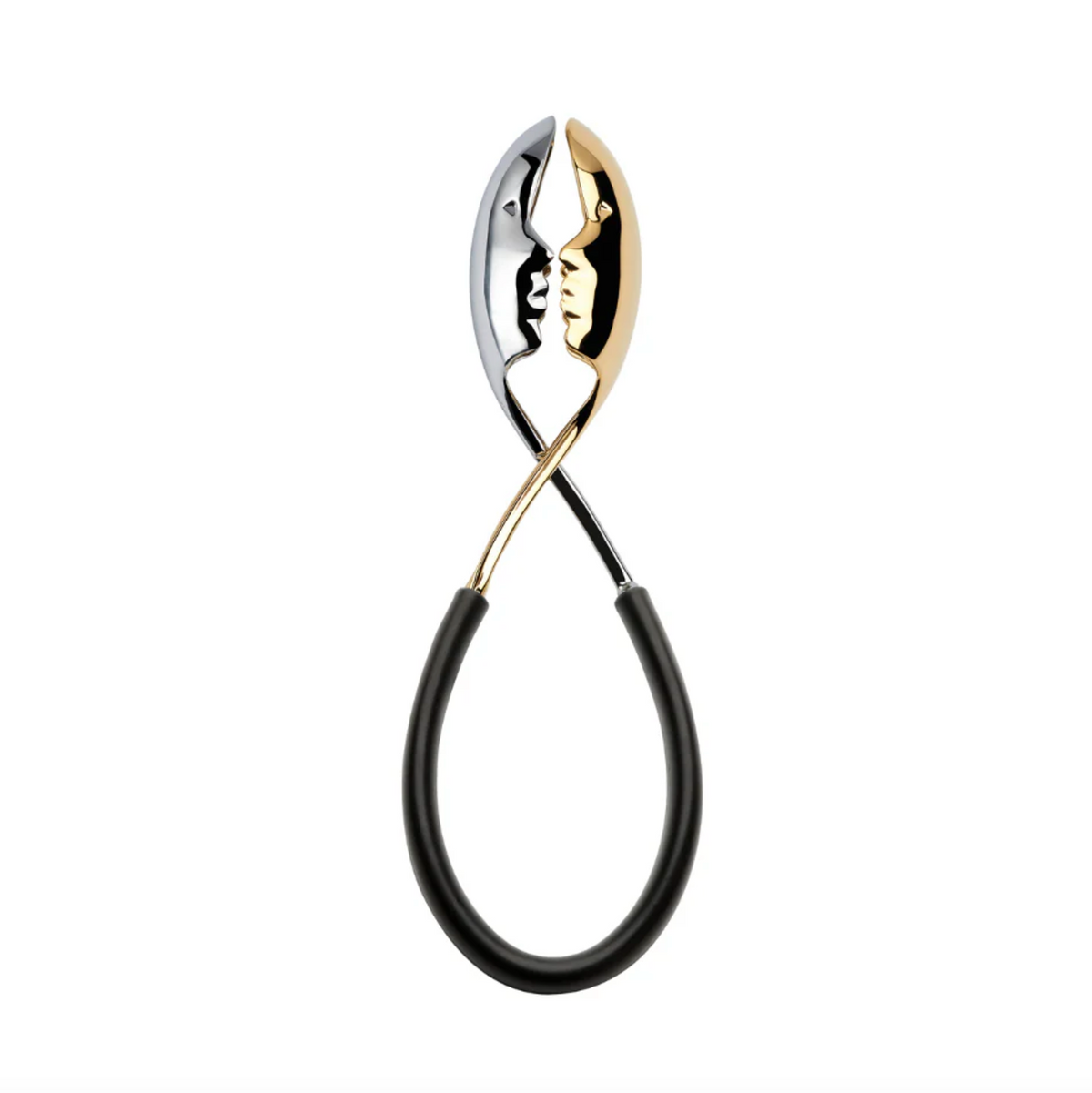 Kiss Salad Tongs - Chrome/Gold