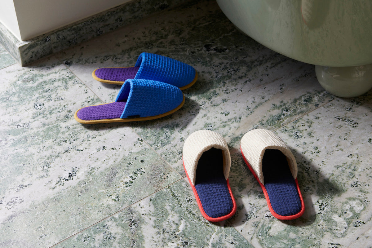 Waffle Slippers | Blue Multi