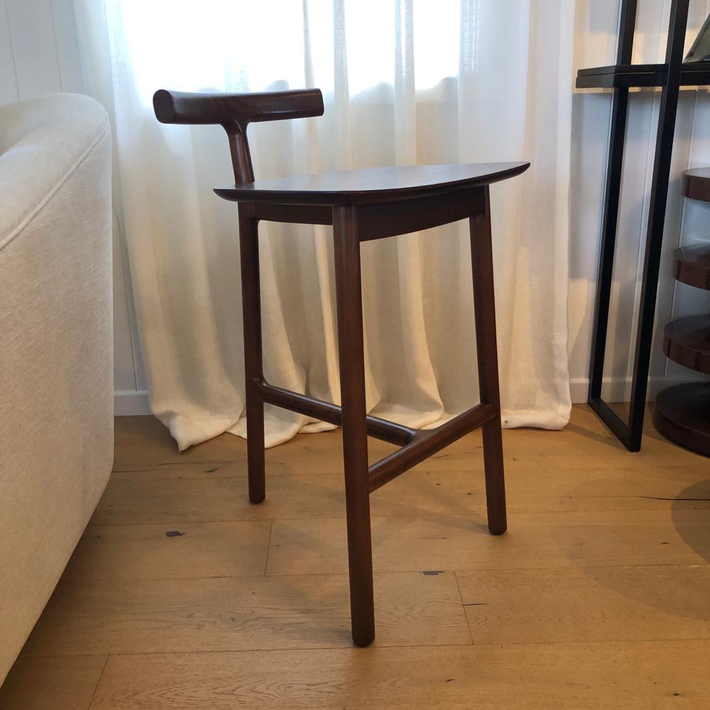T Counter Stool - Walnut Stained