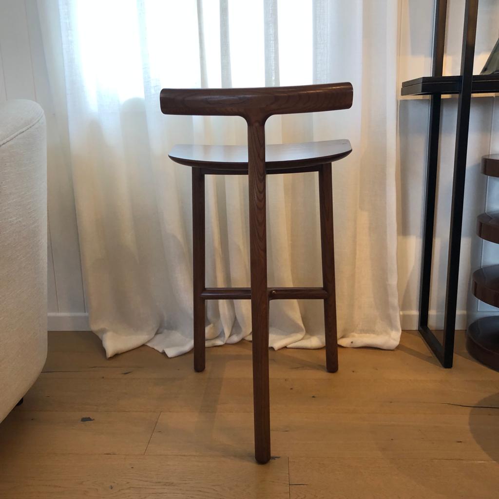 T Counter Stool - Walnut Stained