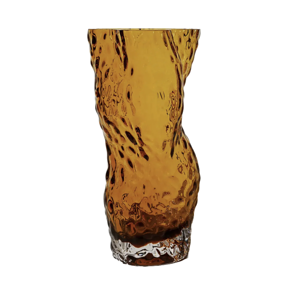 Ostrea Rock Glass Vase - Amber