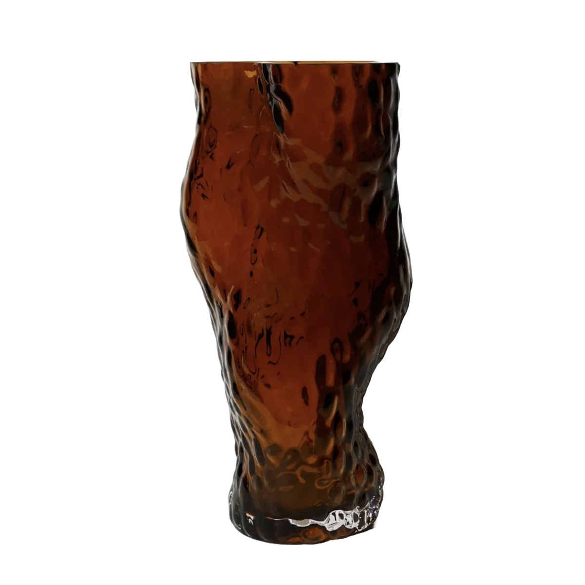 Ostrea Rock Glass Vase - Rust