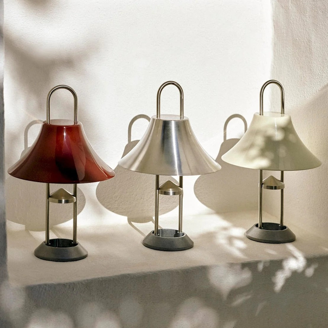 Mousqueton Portable Lamp- Oyster White Shade