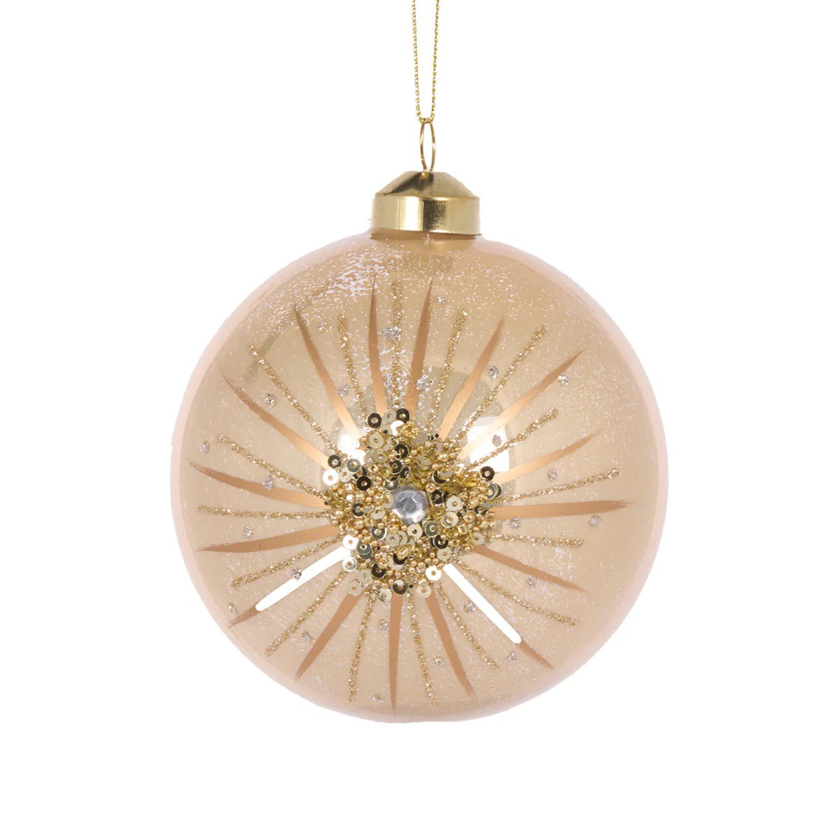 Champagne Deco Burst Bauble