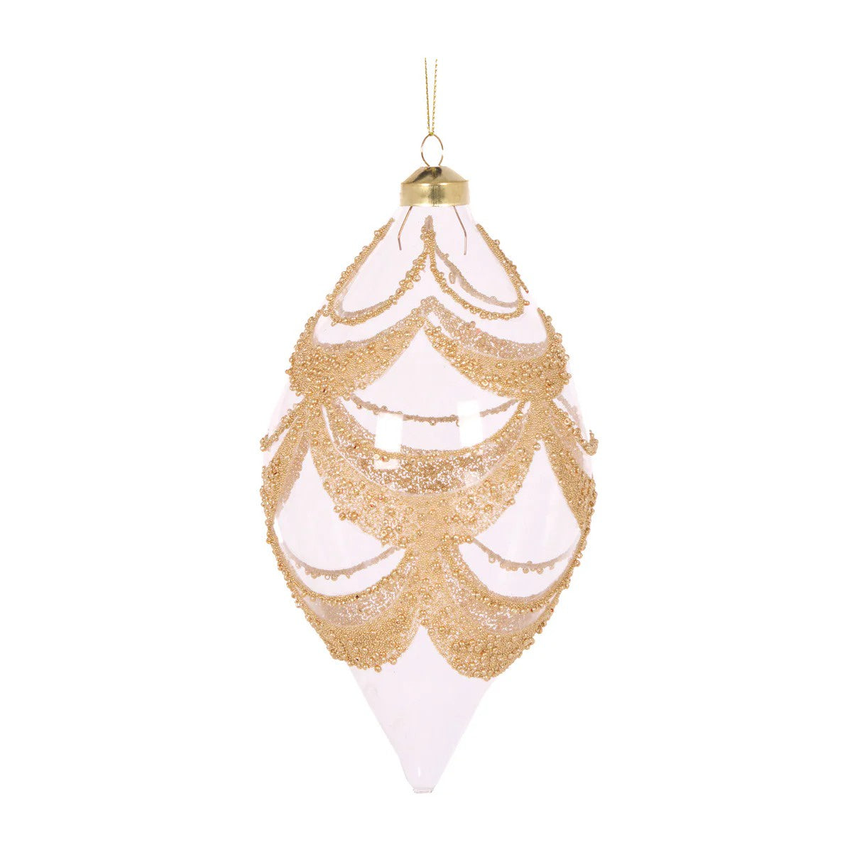 Deco Scalloped Drop Bauble