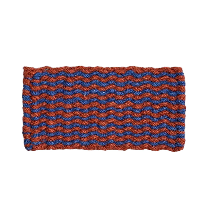 Coco Door Mat - Wave | Brown & Navy