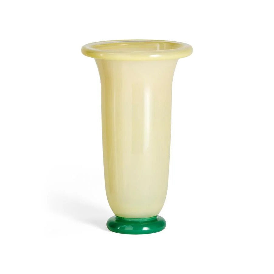 Empire Vase - Large | Sand with Lemon & Green