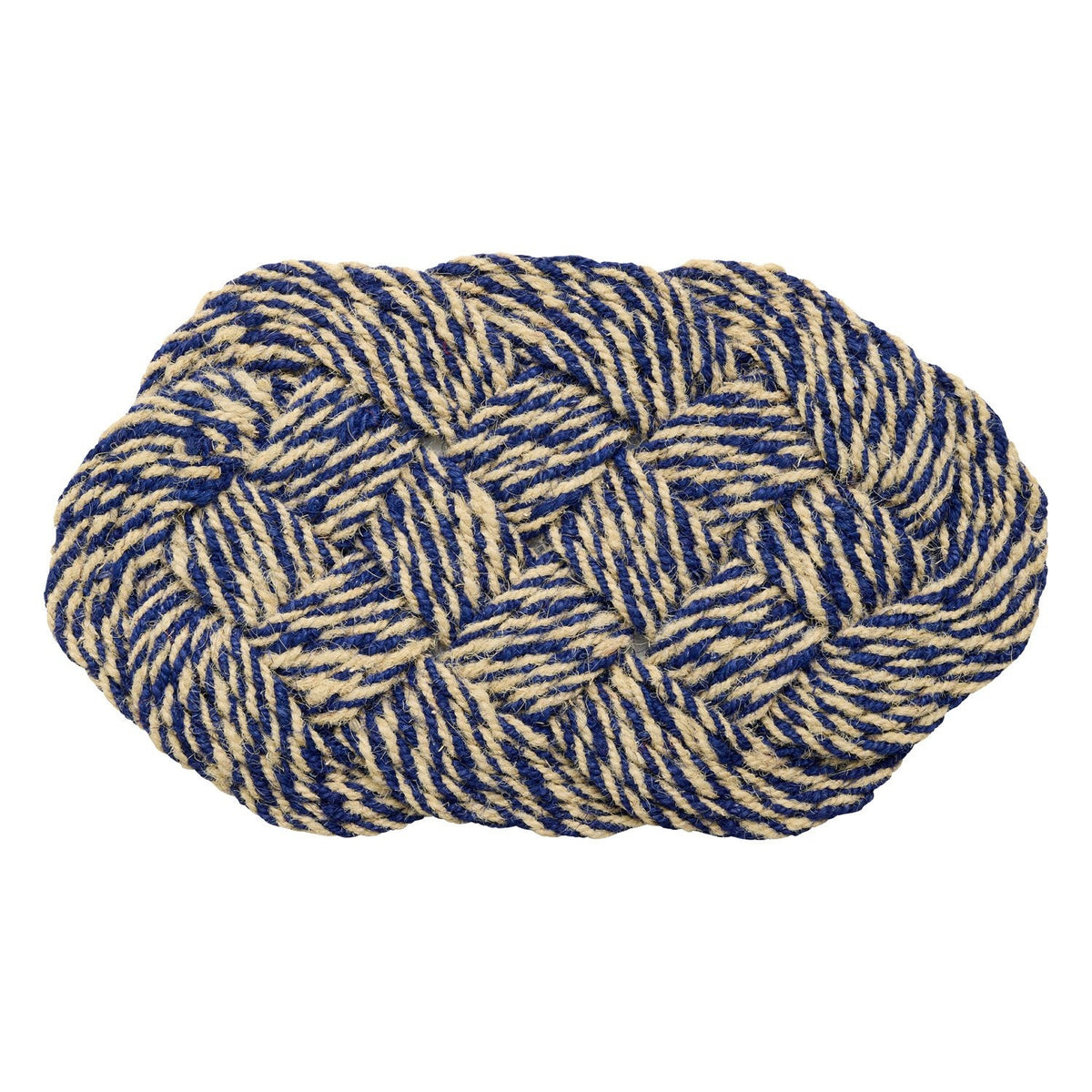 Coco Door Mat - Swirl | Blue & Off-White