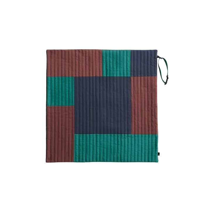 Dog Travel Blanket | Burgundy, Green & Blue