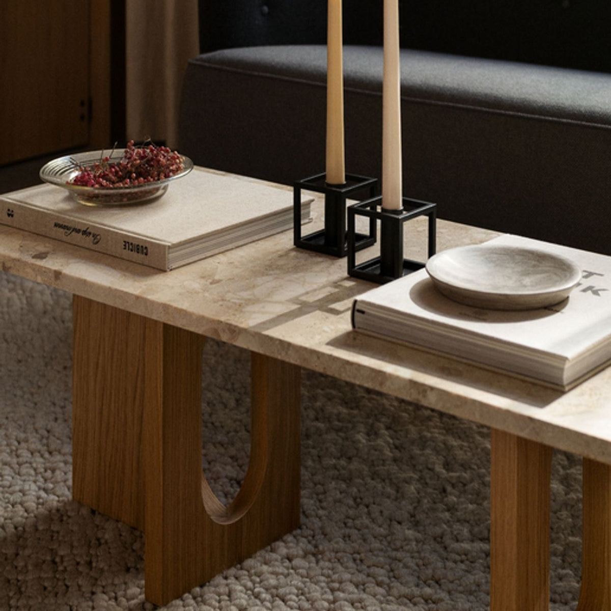 AUDO CPH | Androgyne Lounge Table - Natural Oak/Kunis Breccia Sand