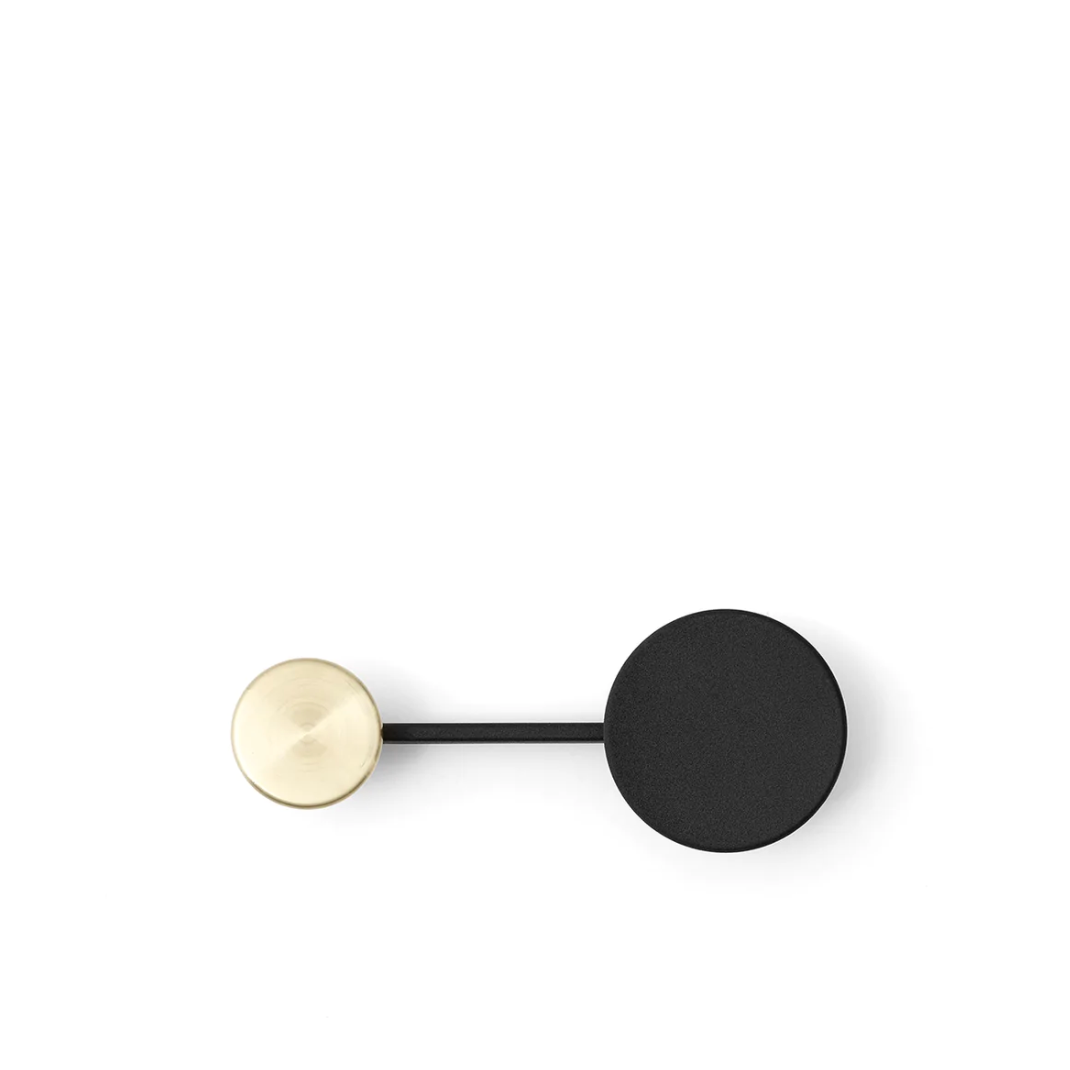 Menu - Afteroom Coat Hanger, Small, Black &amp; Brass