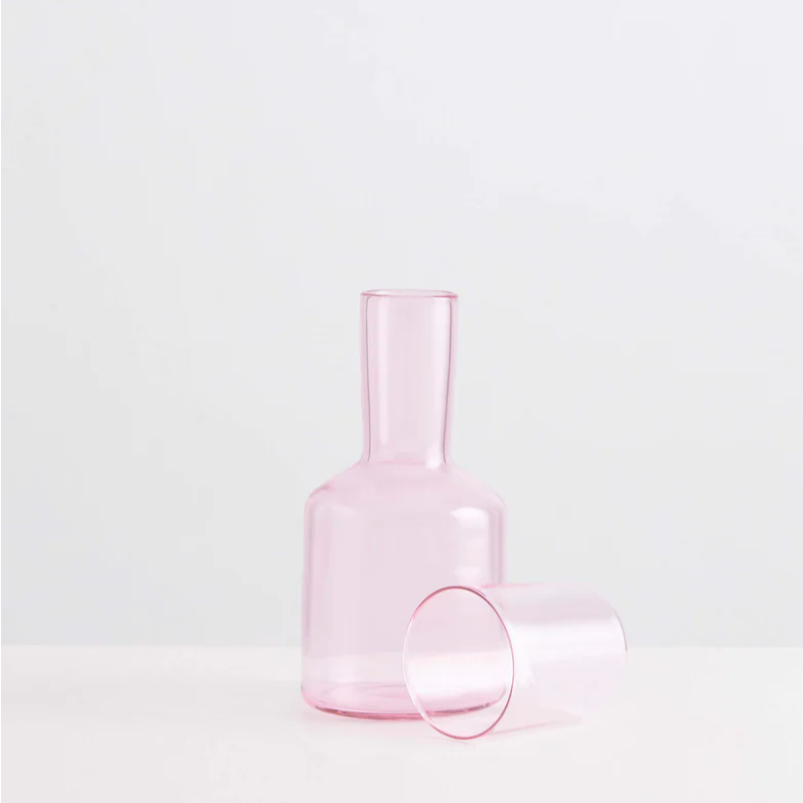 J&#39;ai Soif Carafe &amp; Glass - Pink