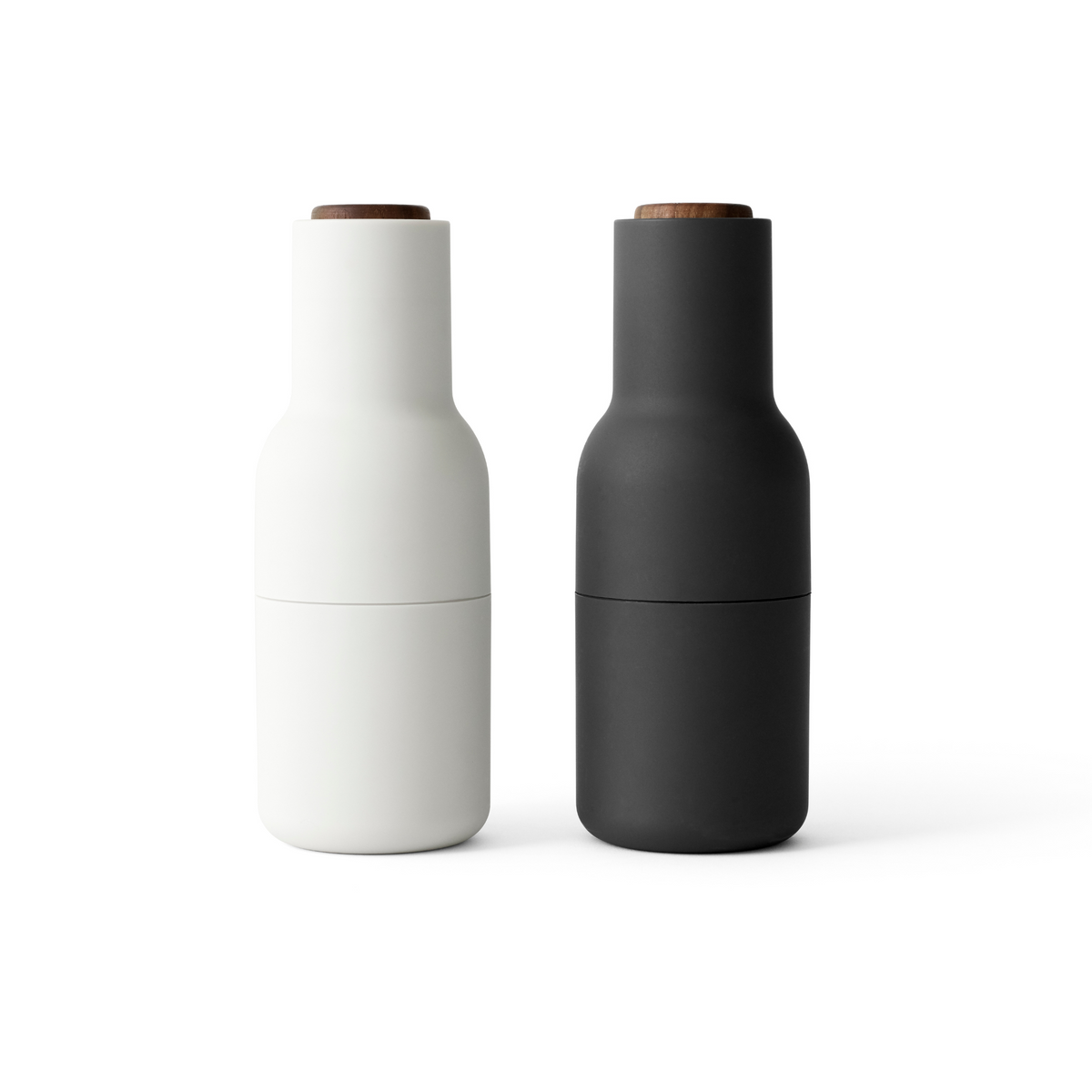 Bottle Grinder Set - Ash/Carbon with Walnut Lid by Audo Copenhagen